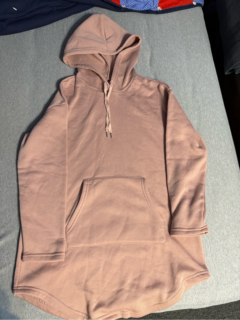 Women's Dusty Pink Hooded Pullover Sweatshirt